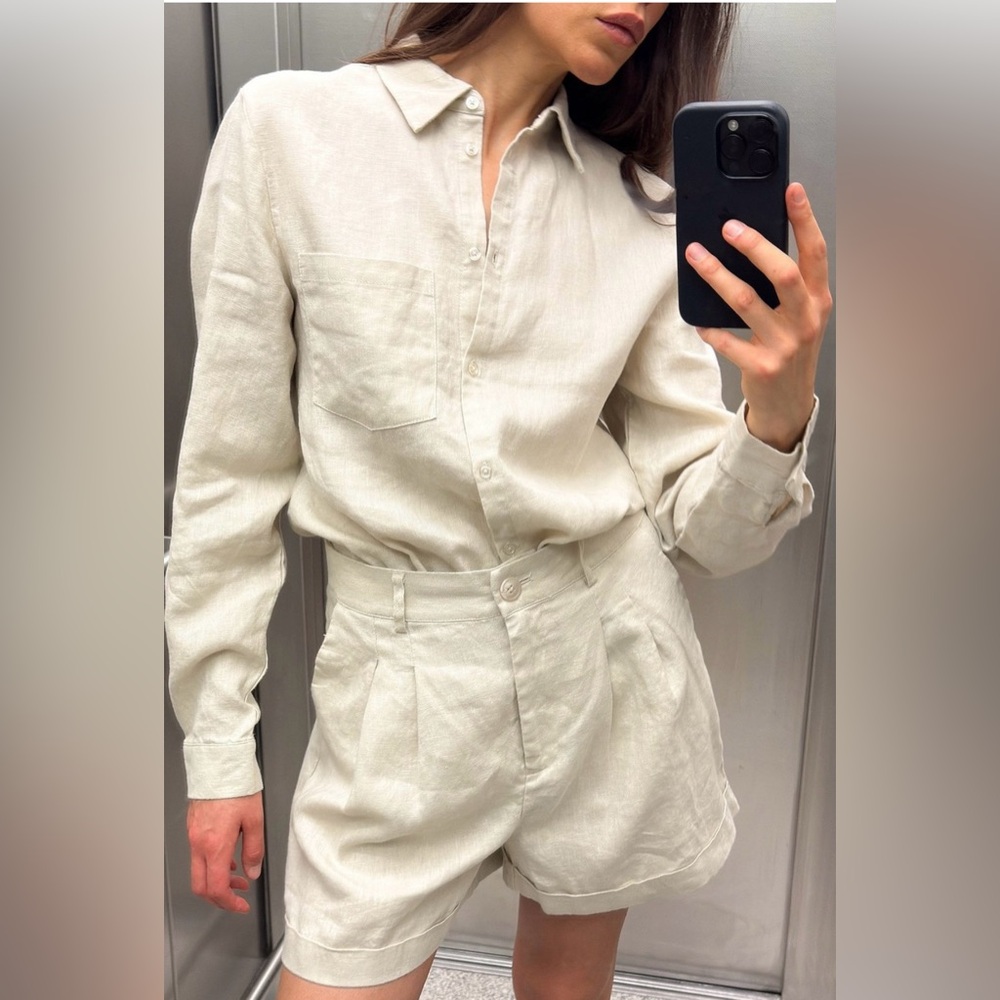 Linen Folded Shorts